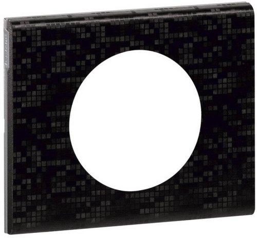 Рамка универсальная Legrand Celiane Corian 1-м. кожа блэк пиксел фото Рамка универсальная Legrand Celiane Corian 1-м. кожа блэк пиксел картинка